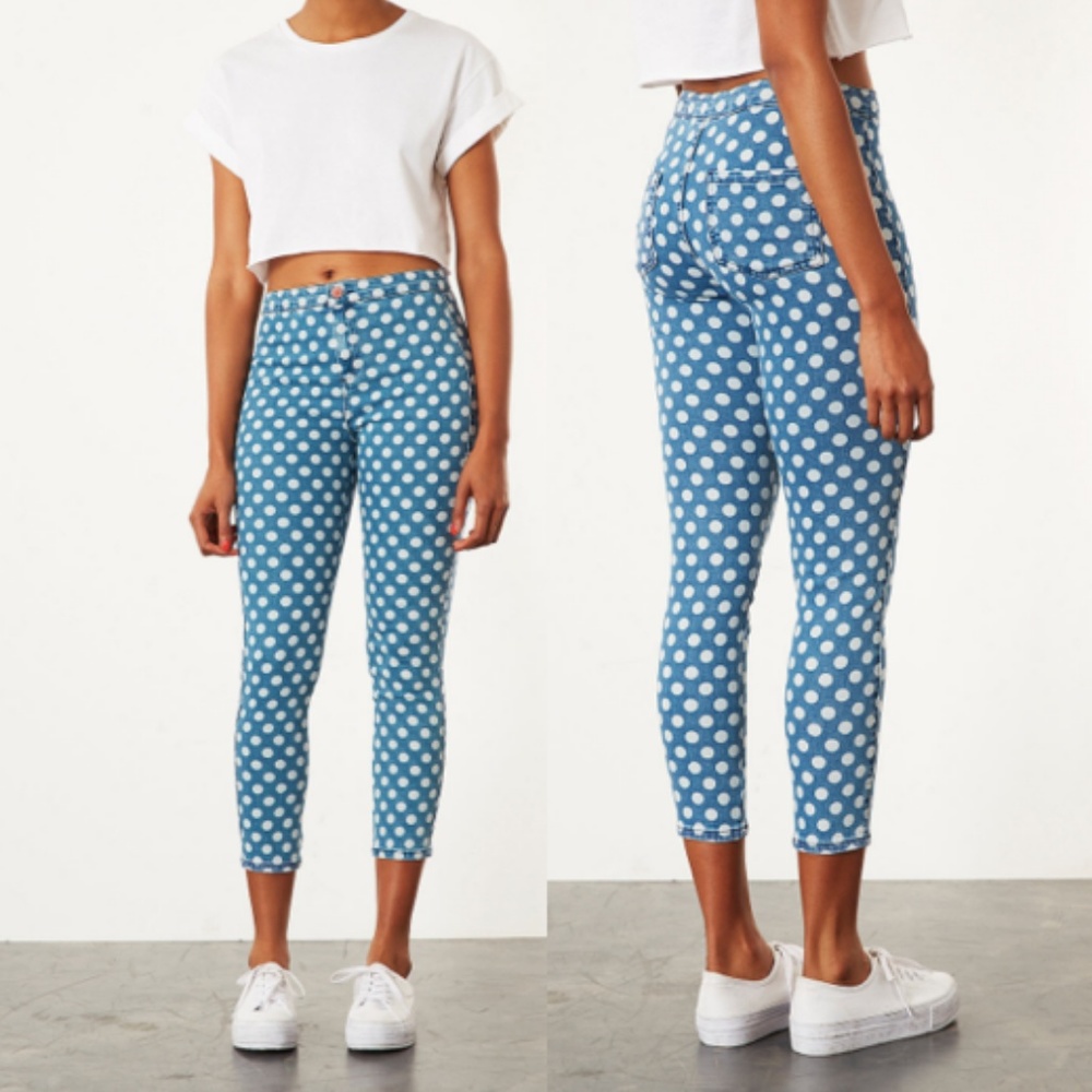 Topshop High Rise Spot Joni Jeans